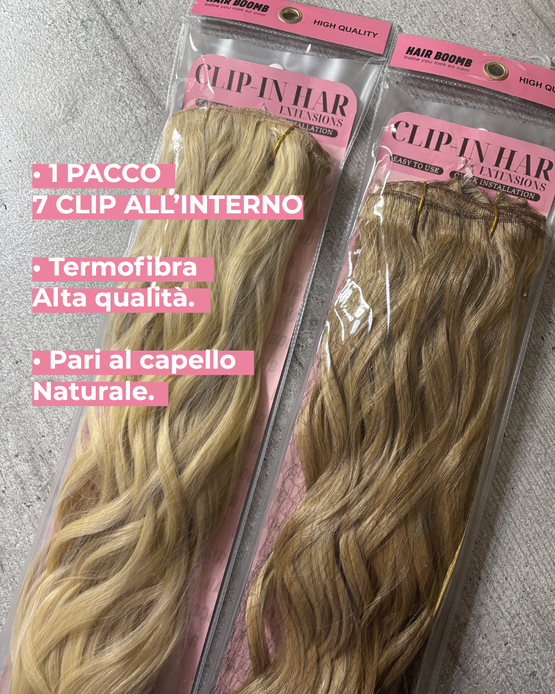 Extension 150GR 7 Clip Riccio Morbido vari colori - R.a. Boutique