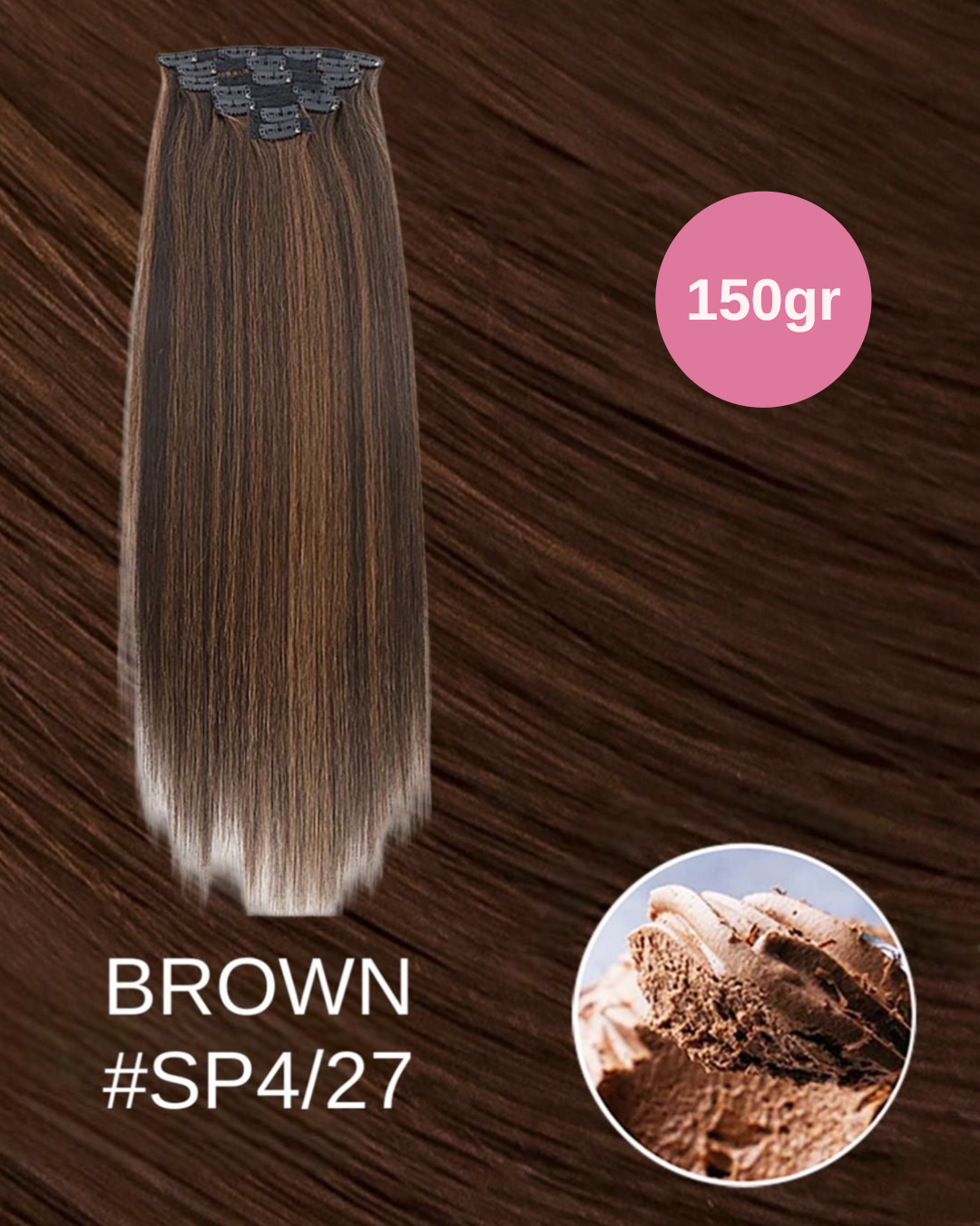 Extension 150gr lisce 7 clip vari colori - R.a. Boutique