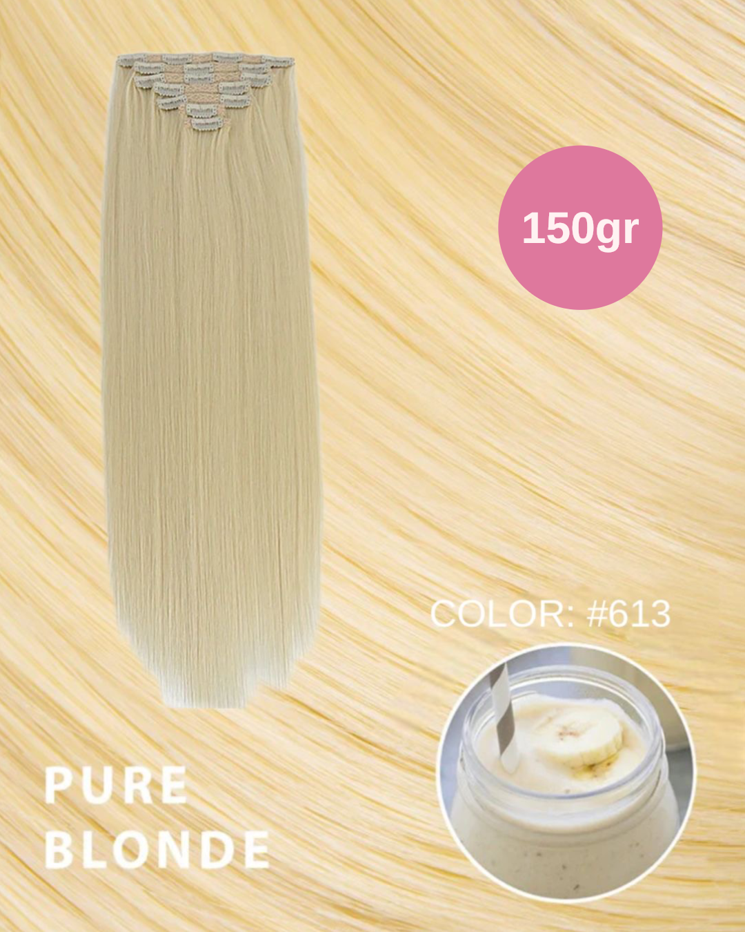 Extension 150gr lisce 7 clip vari colori - R.a. Boutique