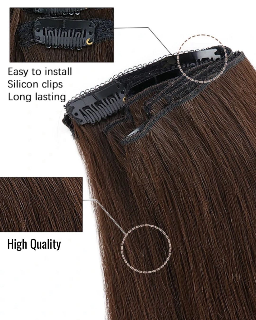 Extension 150gr lisce 7 clip vari colori - R.a. Boutique