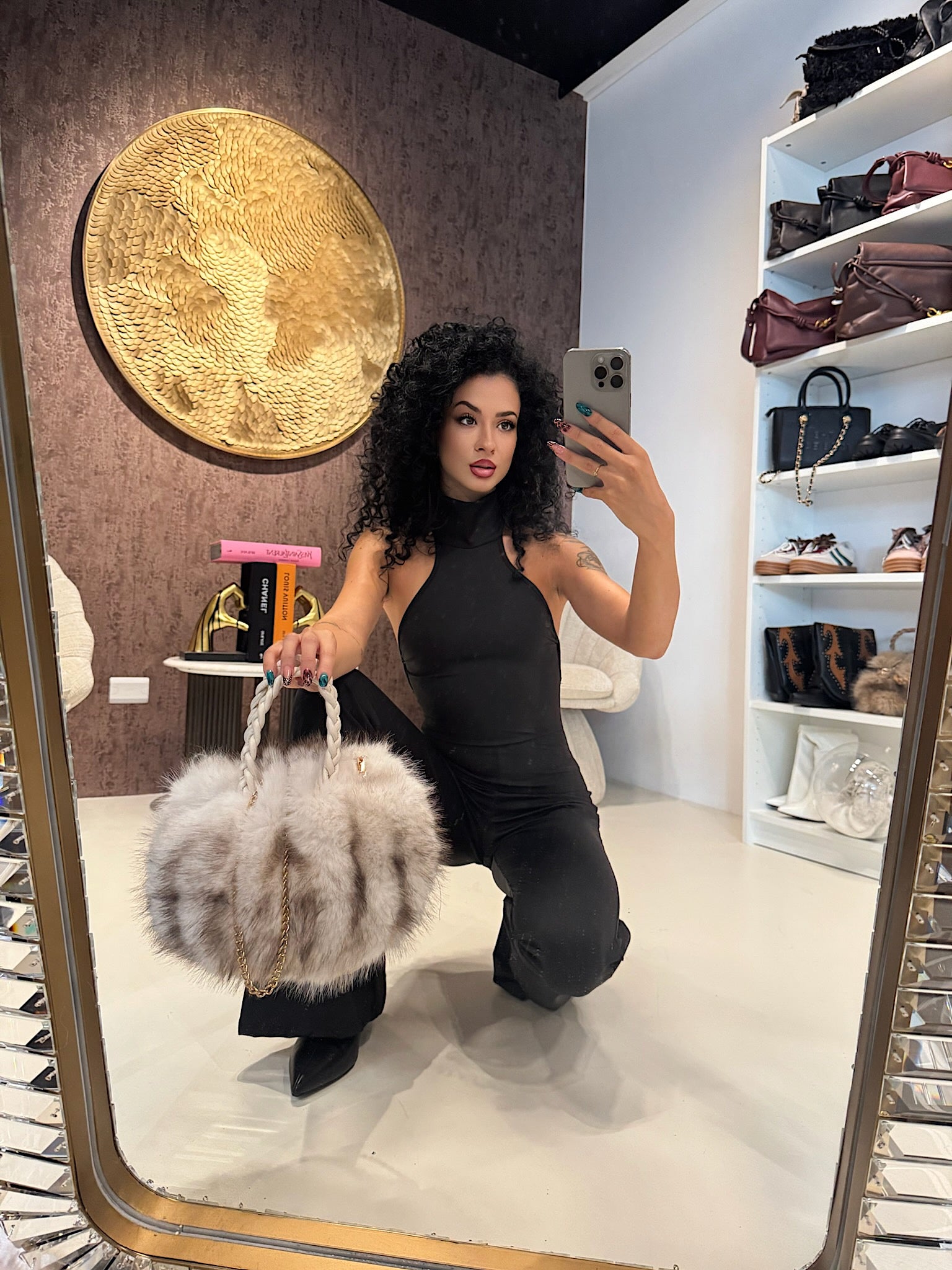 Tuta choker schiena aperta nero - R.a. Boutique