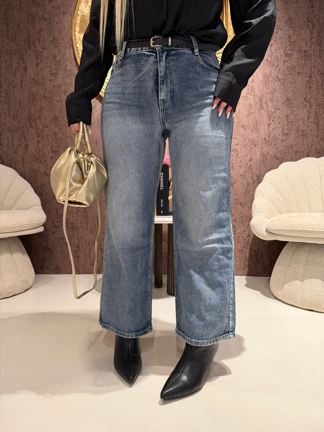 Jeans urban con cinturina - R.a. Boutique
