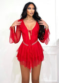 Abito in tulle rosso - R.a. Boutique
