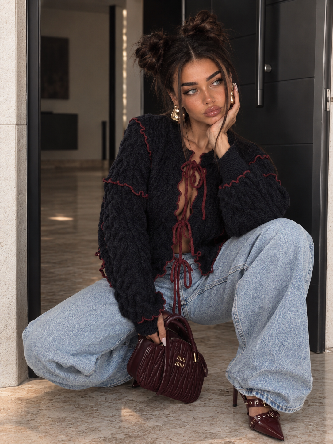 Jeans con cintura a cravatta - R.a. Boutique