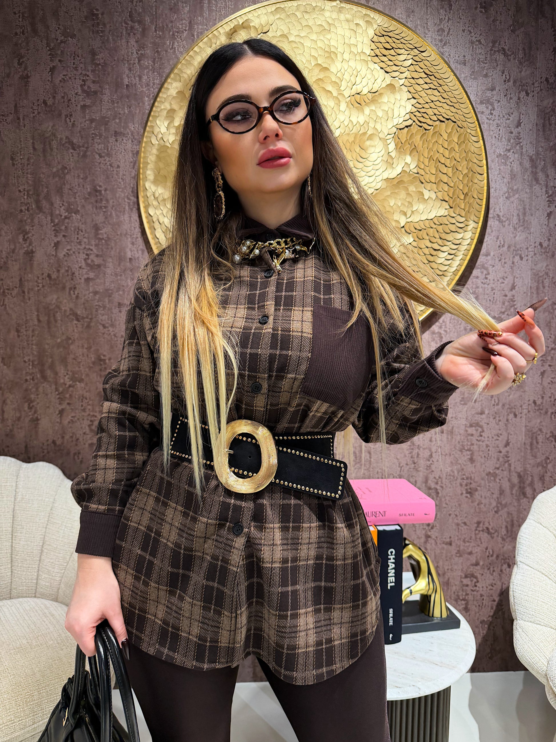 Camicia check marrone - R.a. Boutique