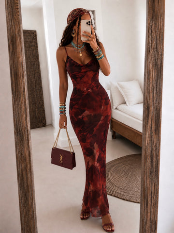 Abito Midi Fantasia Velata - R.a. Boutique