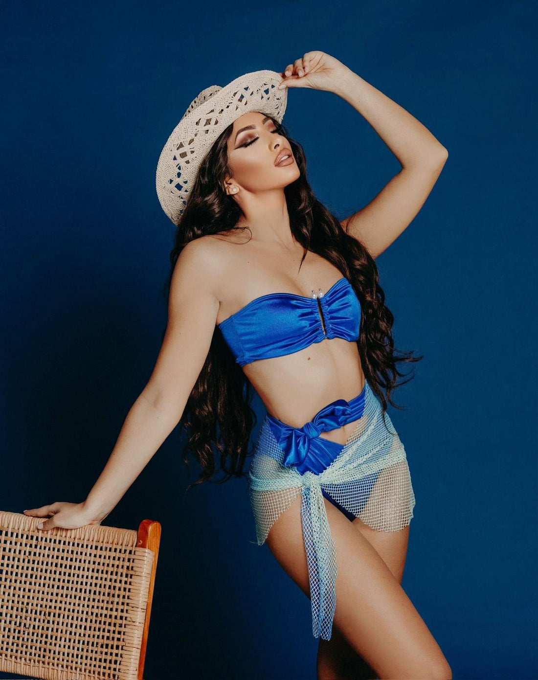 Bikini blu con fiocco - R.a. Boutique 