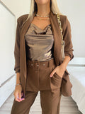 Completo giacca e pantalone choco - R.a. Boutique 