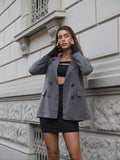 Blazer gessato grigio - R.a. Boutique 