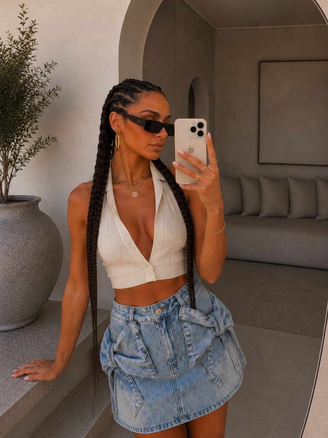 Gonna Denim Fiocco - R.a. Boutique