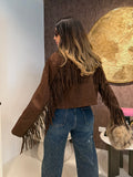 Giacca in camoscio con frange - R.a. Boutique
