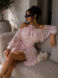 Abito Romantic Rouches Flower - R.a. Boutique