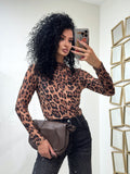 Maglia con strass animalier - R.a. Boutique