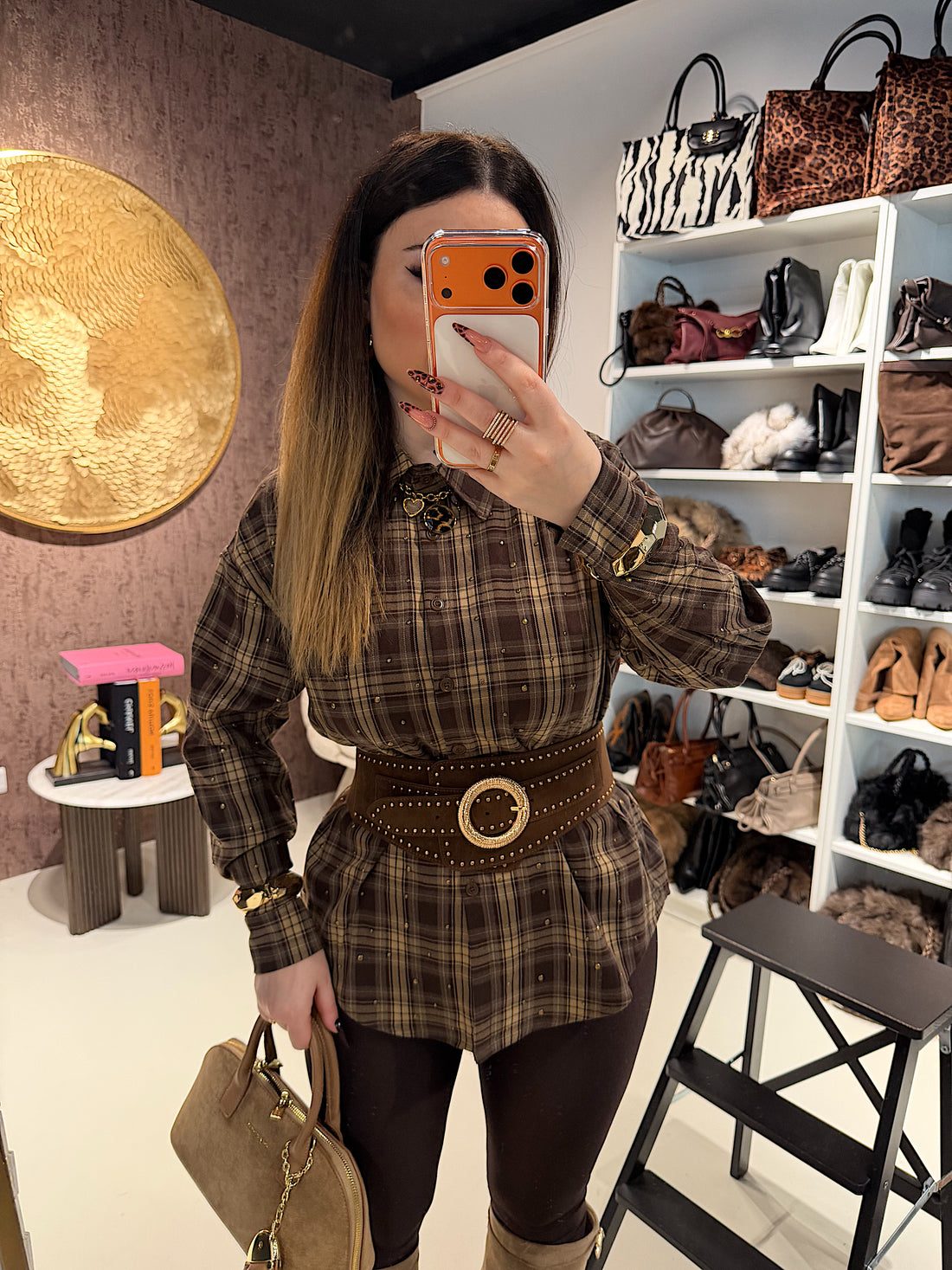 Maxi camicione con borchie - R.a. Boutique