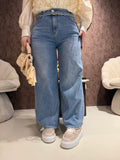 Jeans Wide Leg con Cintura Integrata - R.a. Boutique