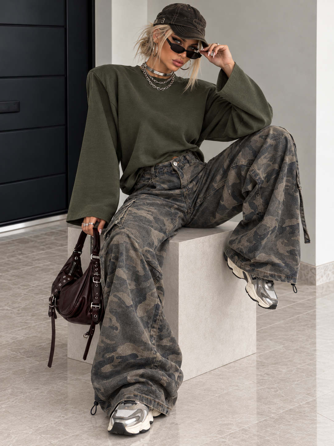 Maglia Army Icon con Spalle Imbottite – Verde Militare - R.a. Boutique