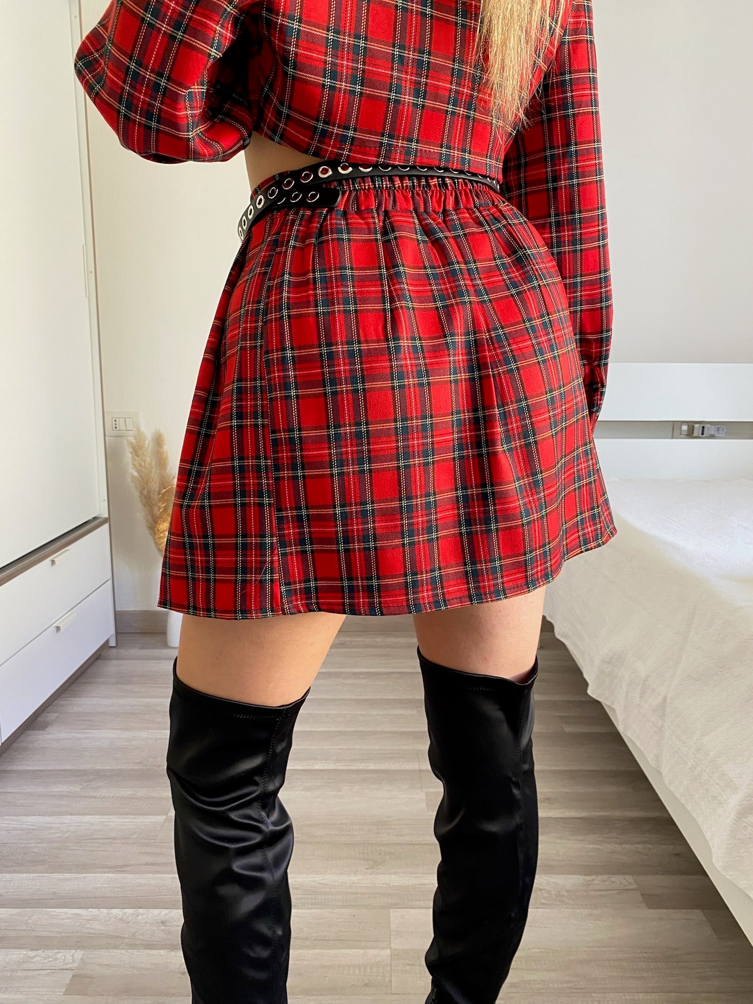 Completo camicia e gonna scozzese - R.a. Boutique 