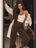Cardigan Lungo a Trecce con Cappuccio Beige - R.a. Boutique