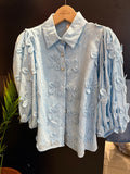 Camicia con fiori ricamati - R.a. Boutique