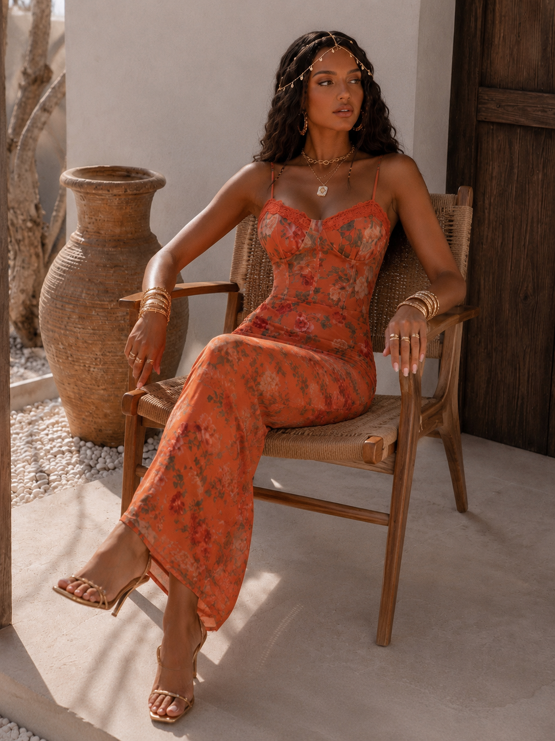 Abito Lungo Fleur in Velo - R.a. Boutique