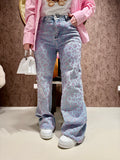 Jeans Leopard Soft Pink - R.a. Boutique