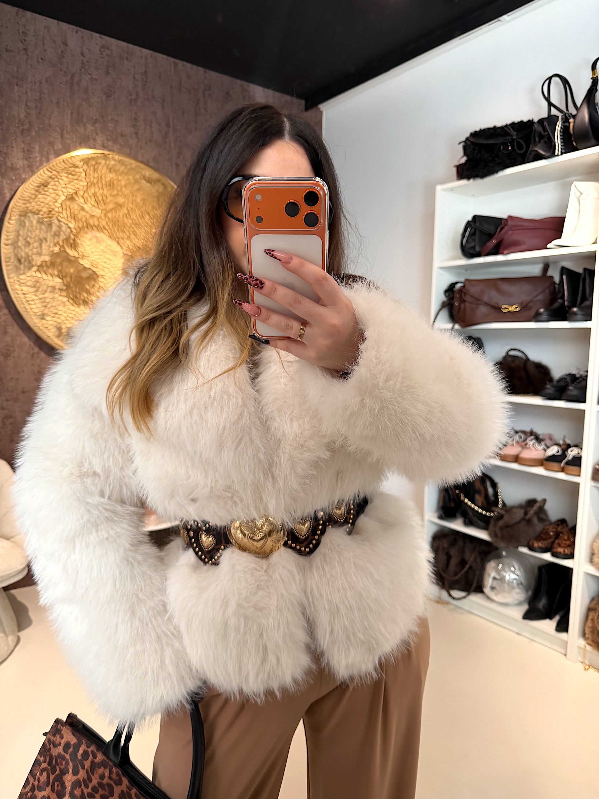 Giacca in Eco-Pelliccia Bianca - R.a. Boutique