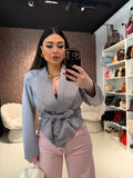 Giacca basic incrocio e fiocco - R.a. Boutique