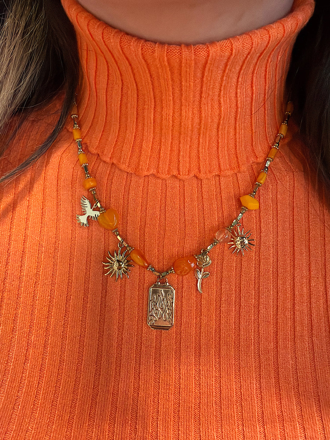 Collana Alba Pesca con medaglia e charms - R.a. Boutique
