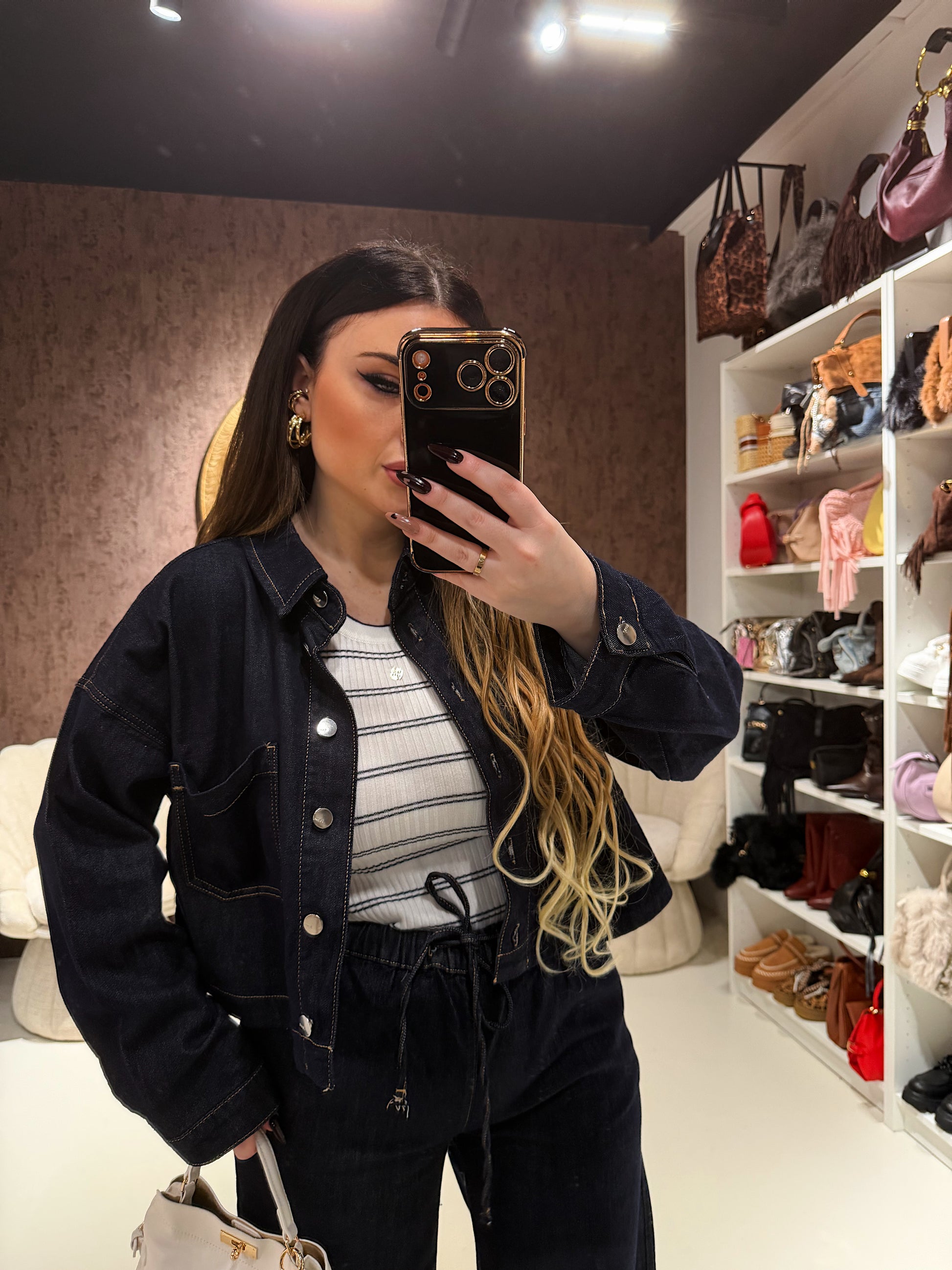 Completo Elastic Denim scuro - R.a. Boutique