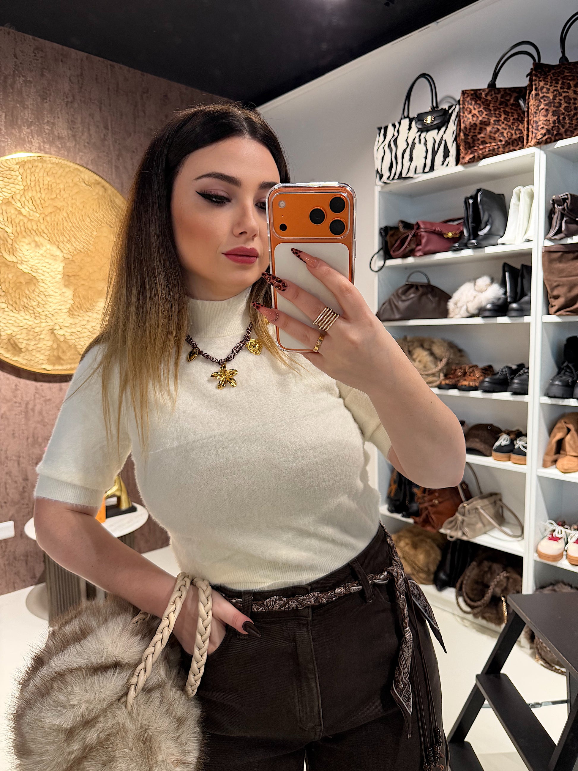 Maglioncino a collo alto - R.a. Boutique