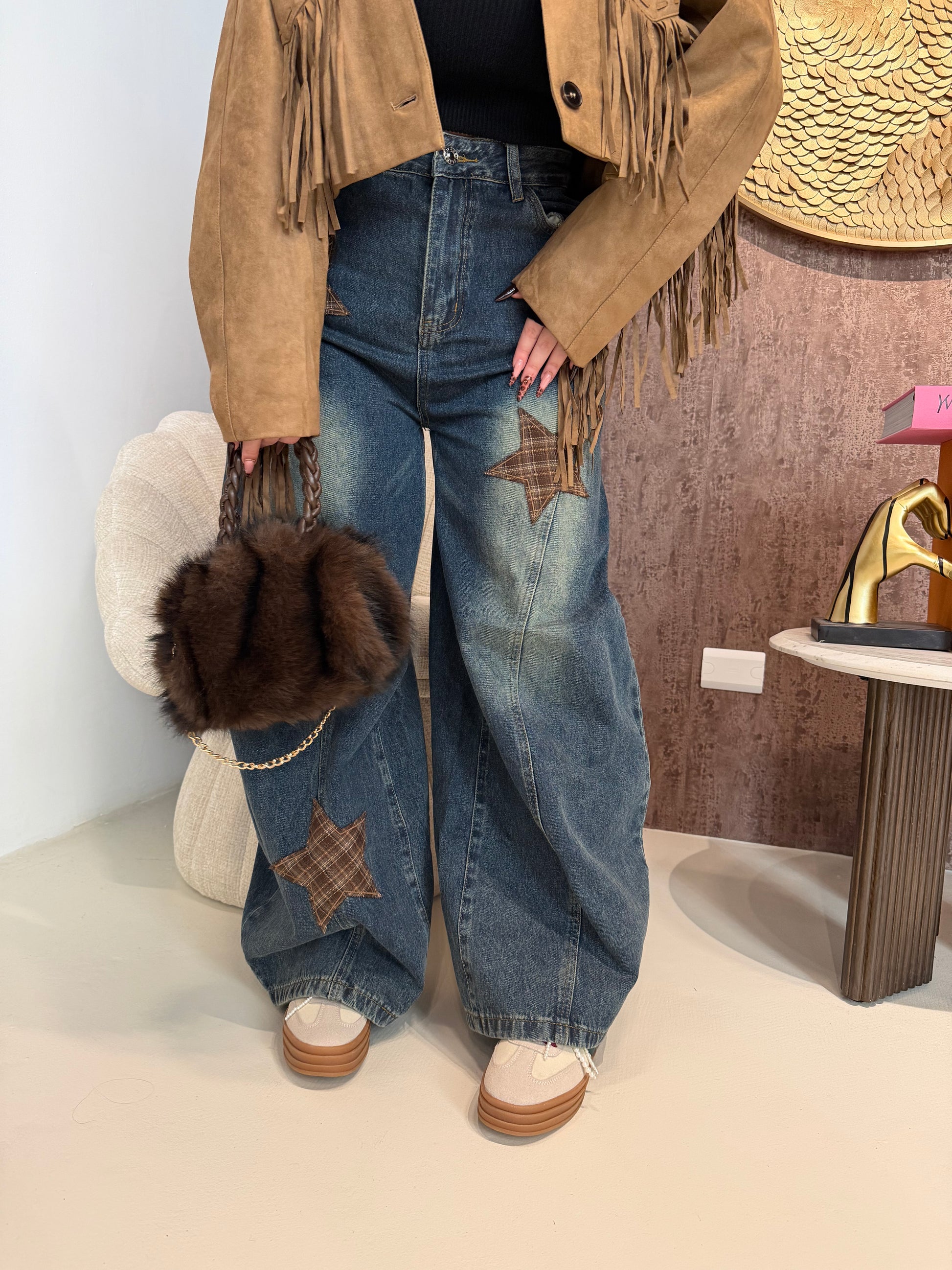 Jeans Street Style con Fascia Rimovibile - R.a. Boutique