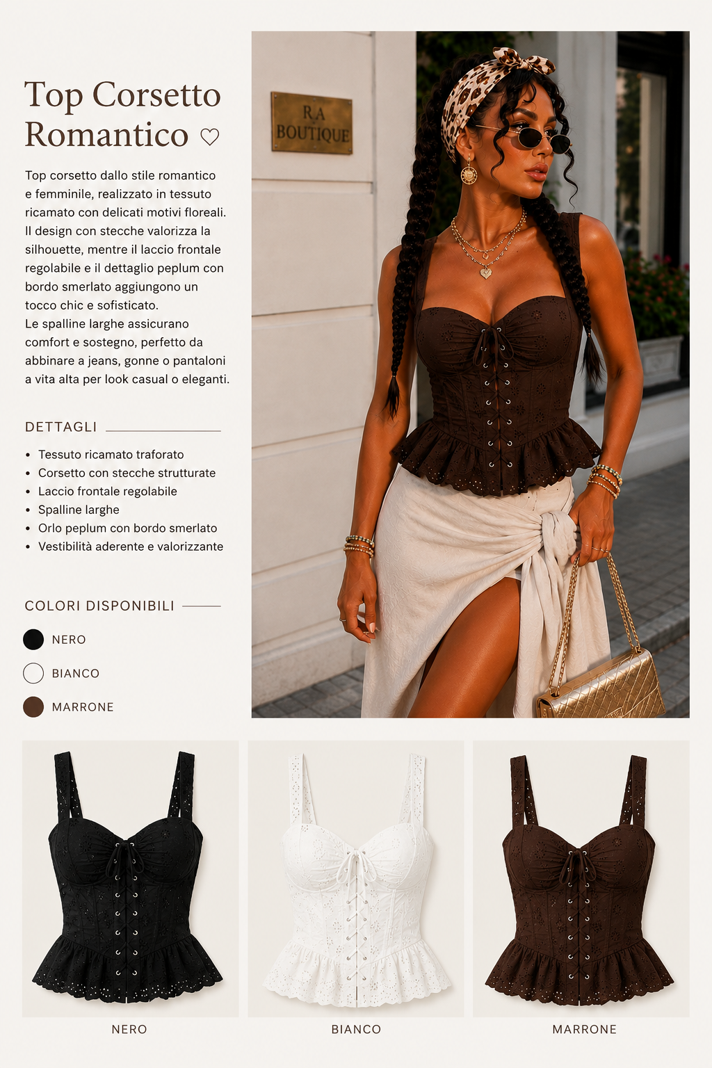 Top corsetto romantico - R.a. Boutique
