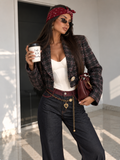 Gonna in tweed nero bordeaux - R.a. Boutique