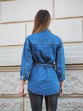 Giaccone di jeans con borchie - R.a. Boutique 