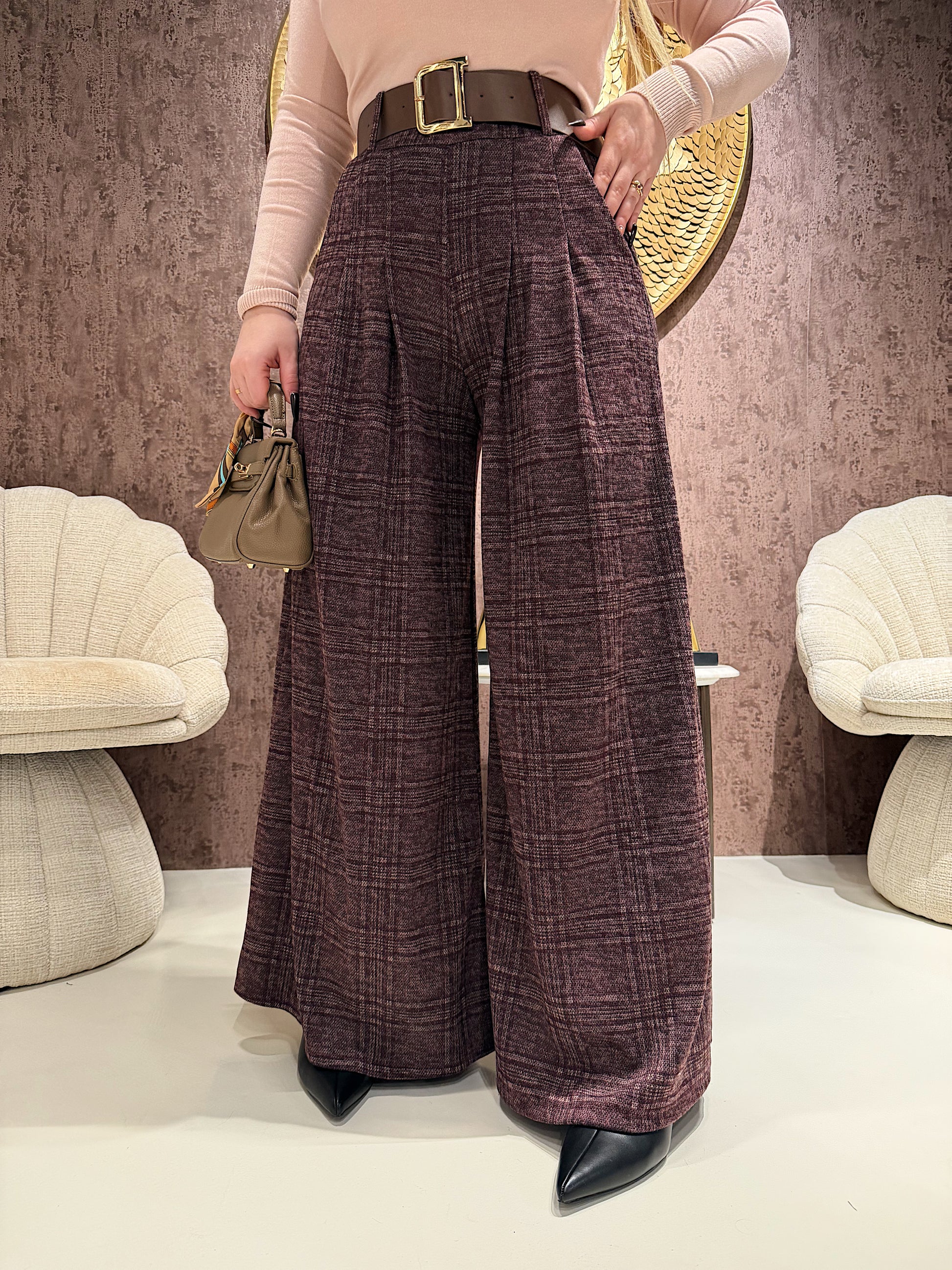 Pantalone Cambridge bordeaux - R.a. Boutique