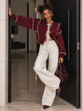 Jeans con brillantini e pizzo bianco - R.a. Boutique