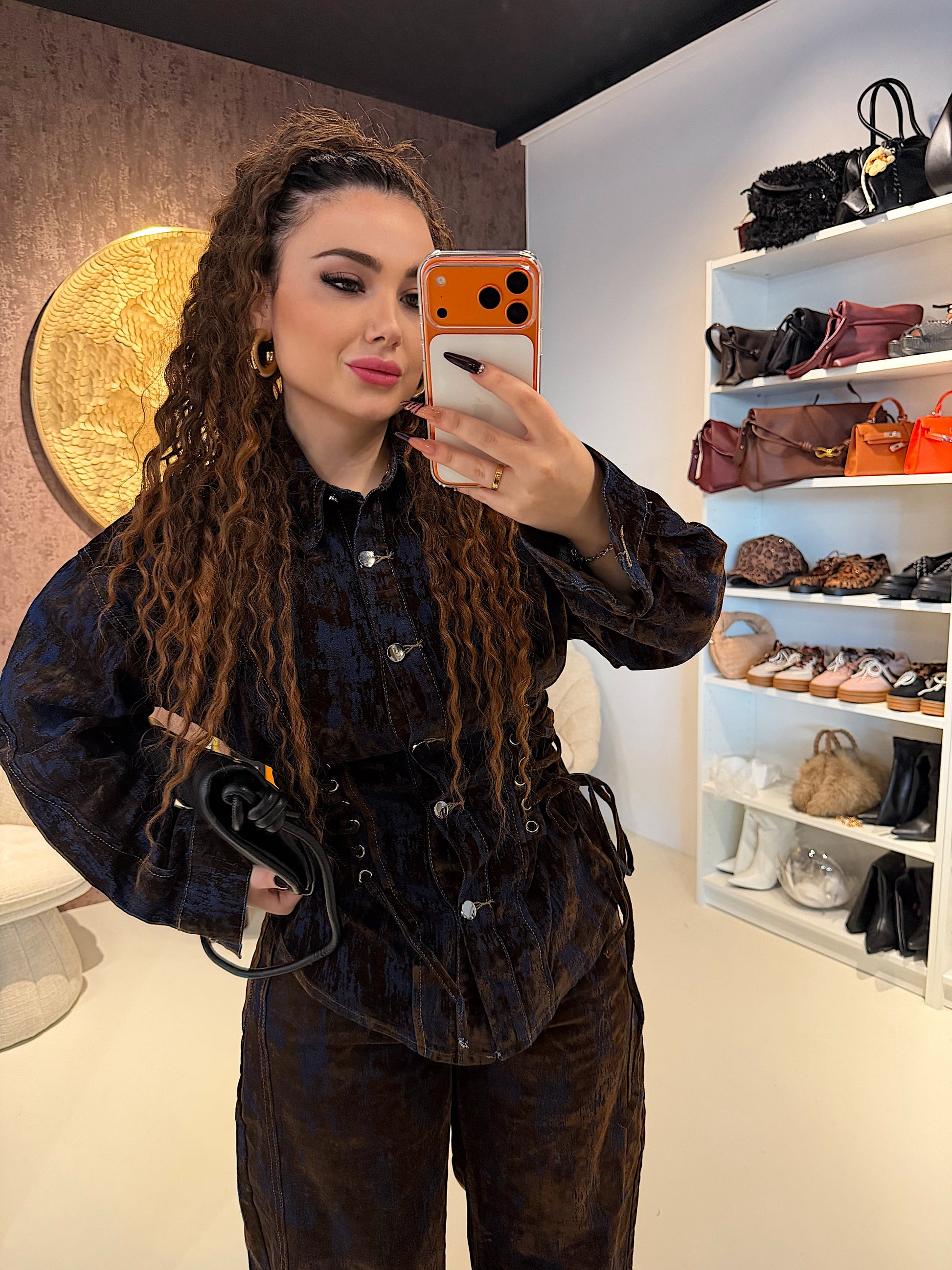 Completo Denim Corset Effect - R.a. Boutique