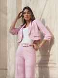 Completo due pezzi giacca e pantalone rosa - R.a. Boutique 