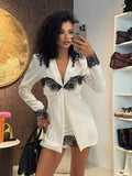 Completo giacca e short con pizzo - R.a. Boutique