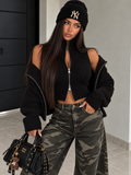 Set Twin Zip in Maglia con Gilet e Giacca - Nero - R.a. Boutique