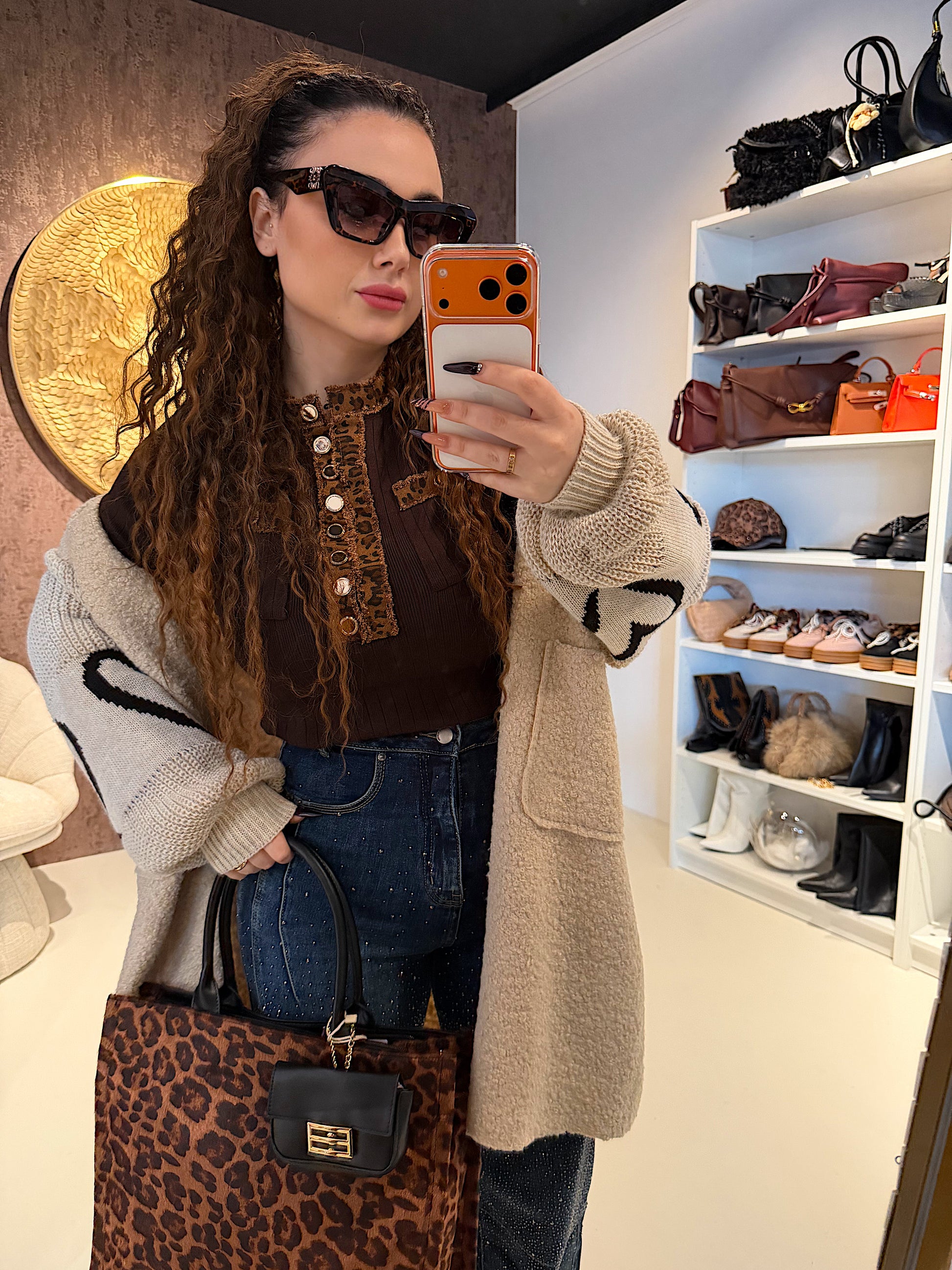 Maglioncino con dettaglio animalier - R.a. Boutique