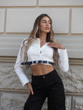 Camicia crop con cintura - R.a. Boutique 