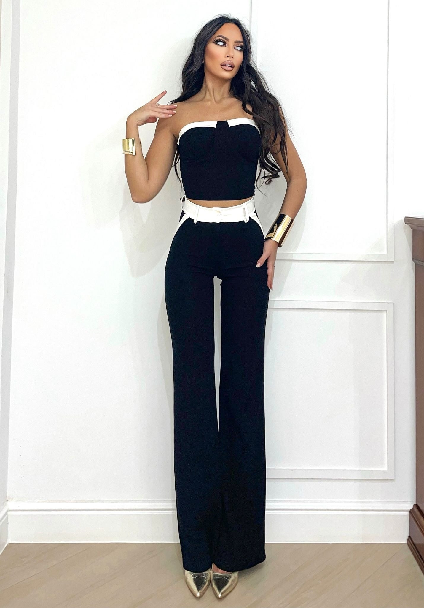 Completo top e pantalone nero - R.a. Boutique
