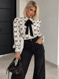 Camicia Fiocchetti con Fiocco Nero - R.a. Boutique