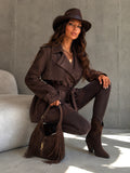 Giacca Suede Belt Chic - R.a. Boutique
