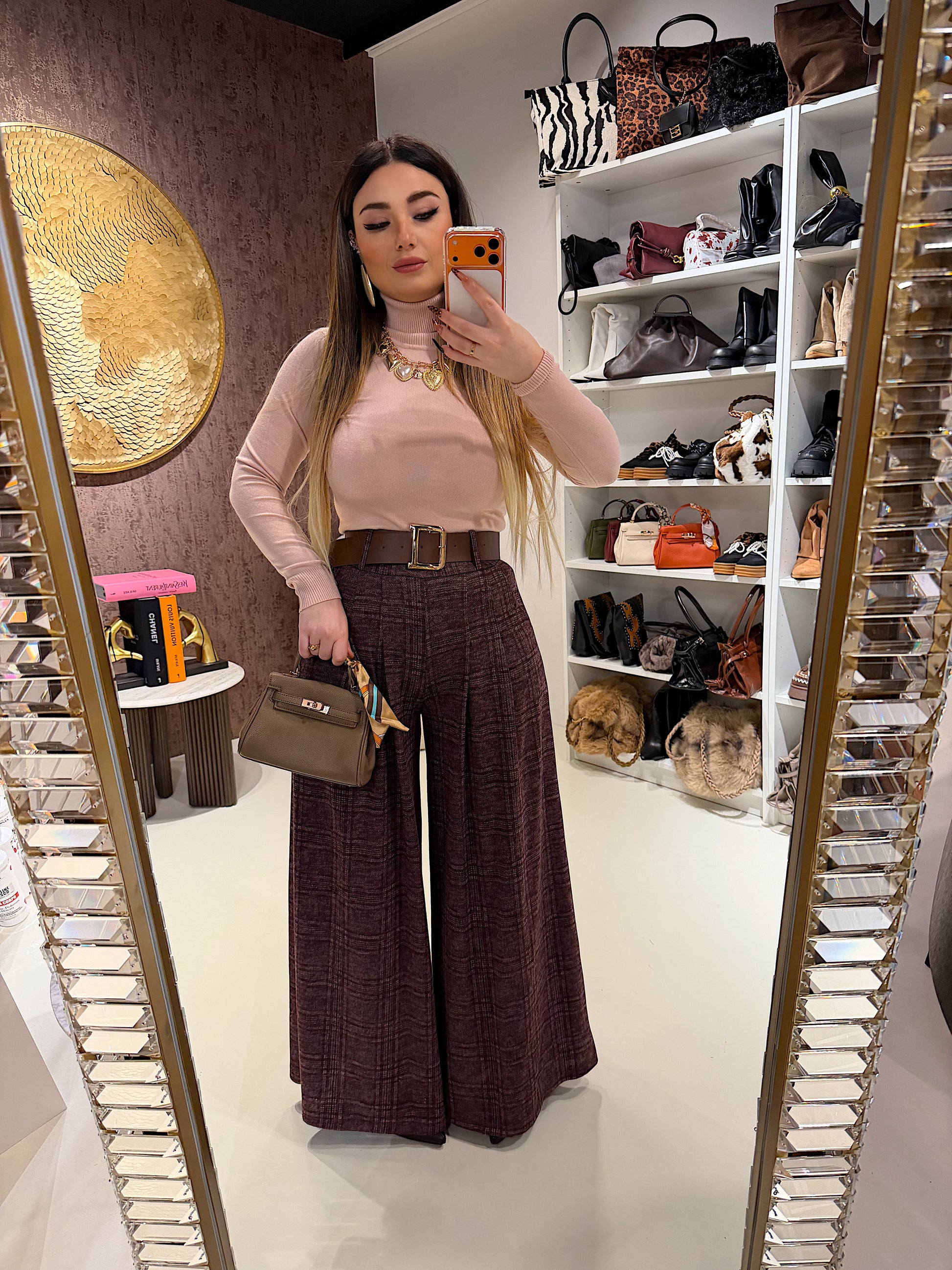 Pantalone Cambridge bordeaux - R.a. Boutique