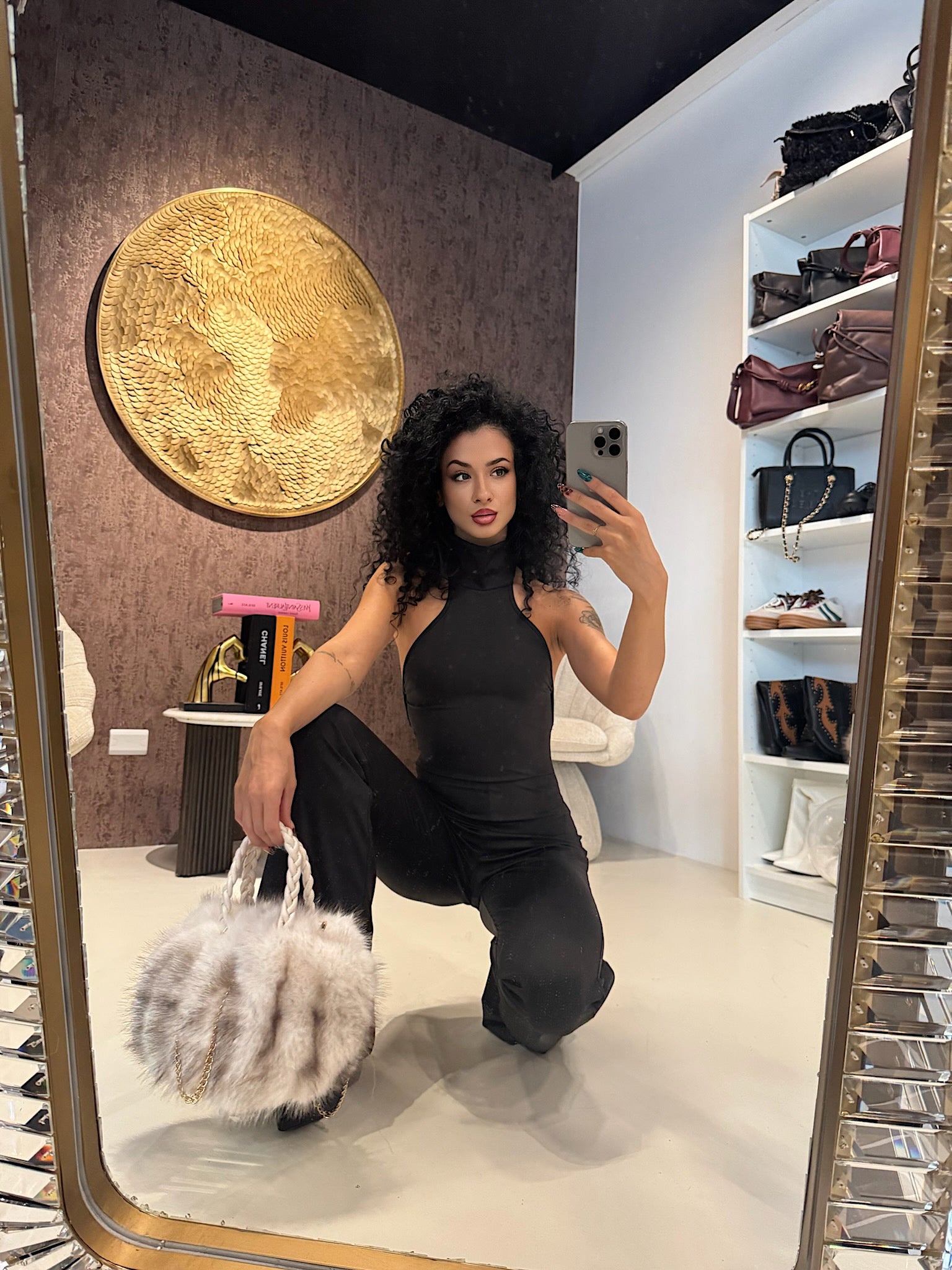 Tuta choker schiena aperta nero - R.a. Boutique