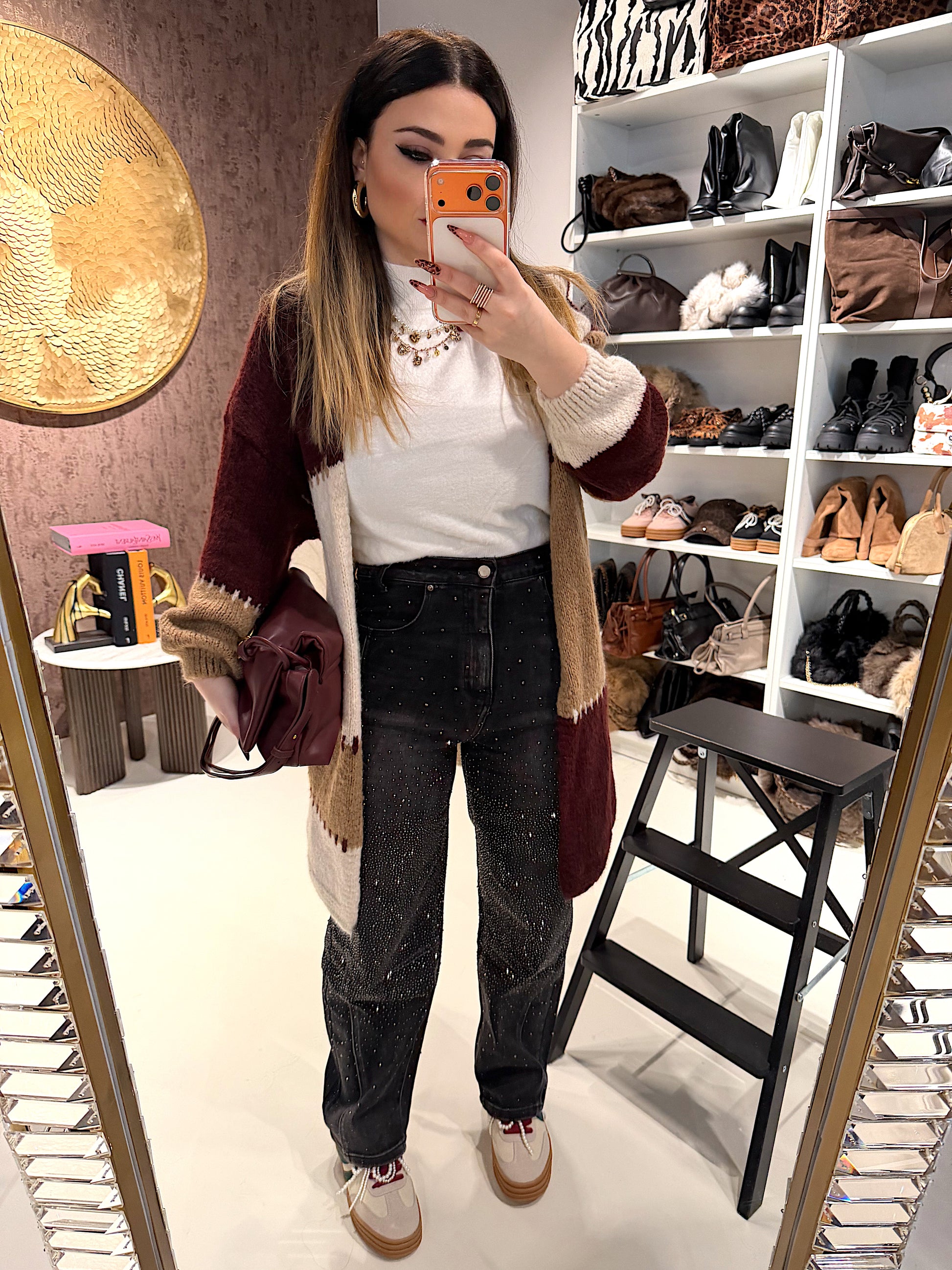 Jeans Balloon con brillantini - R.a. Boutique