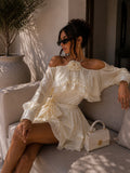 Abito Romantic Rouches Flower - R.a. Boutique