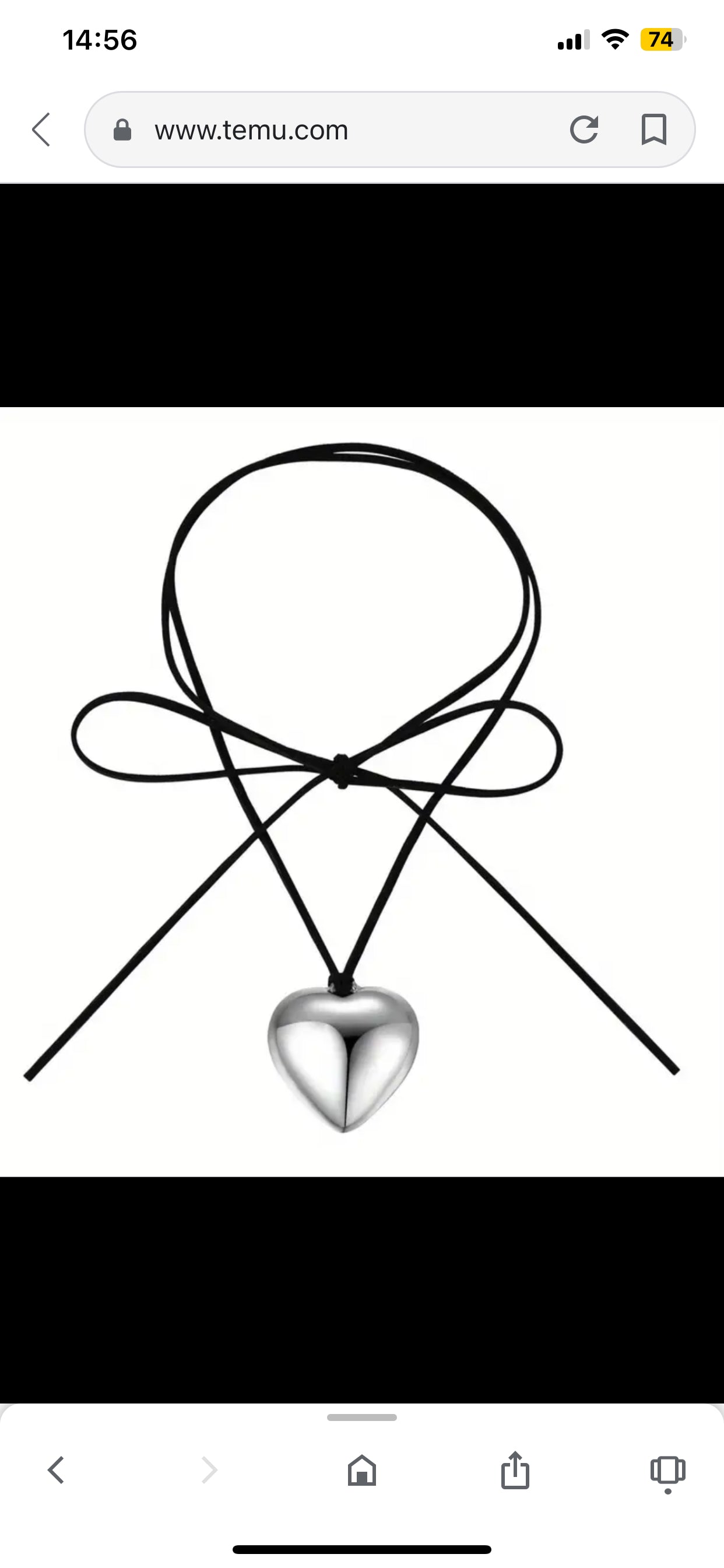 Collana con laccio e cuore - R.a. Boutique 